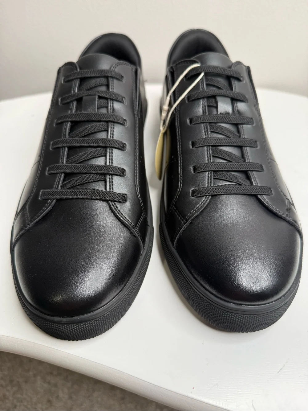 Marc Joseph Black Leather Slip-On Style Sneakers Black Vegan Napa Leather, 10